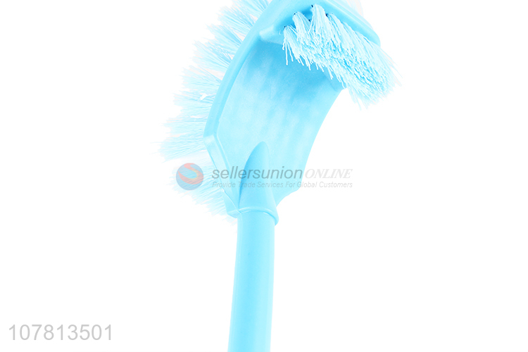 Wholesale double sided long handle plastic toilet brush for bathroom