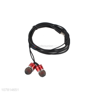 Factory wholesale black universal earphone in-ear bass earplugs