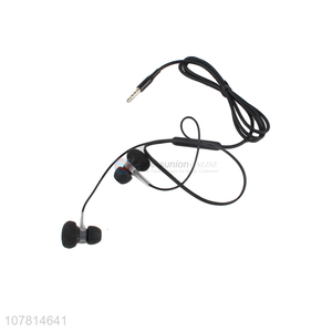 Hot sale black universal in-ear mobile phone bass headset