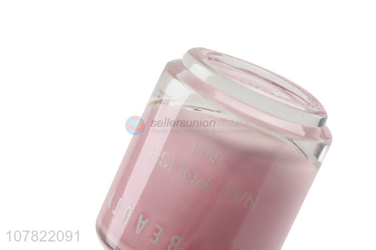 Best selling pink 18ml bright nail polish for nail decoration
