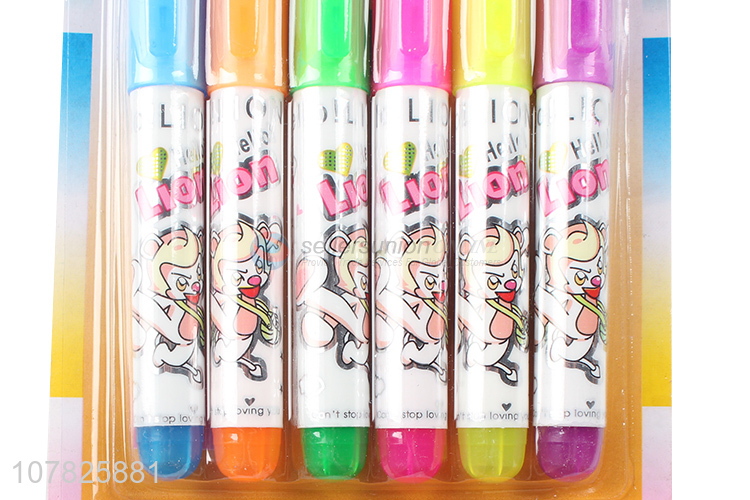 New cartoon multicolor printing highlighter pen set
