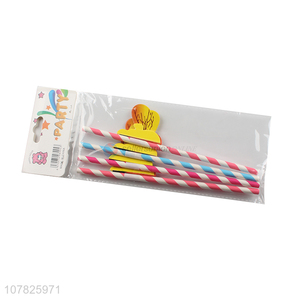 Wholesale colorful disposable biodegradable paper straw