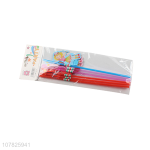 China factory multicolor drinking long plastic straw