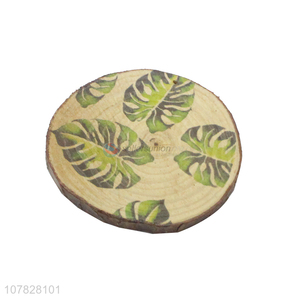 China manufacturer leaf pattern mdf cup mat wooden drink coasters