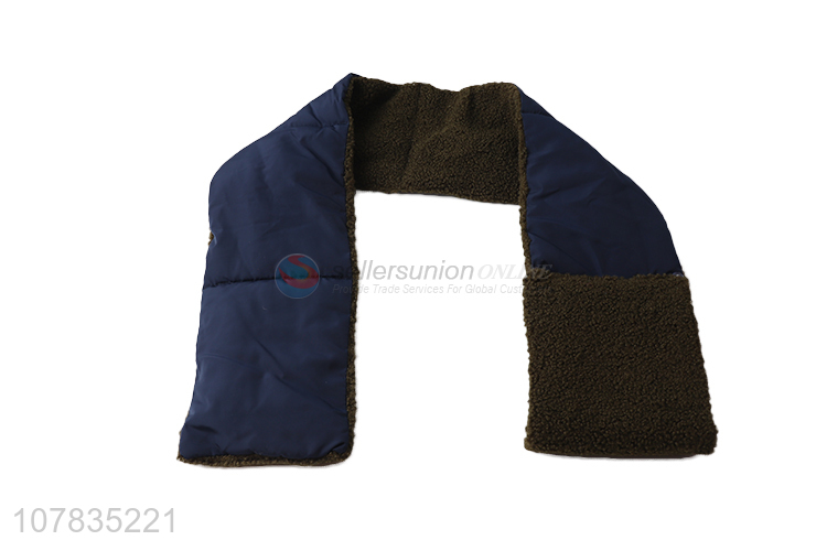China manufacturer men scarf outdoor winter imitation berber fleece scarf