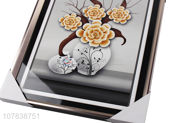 Factory wholesale modern flower vase painting for hotel decoration