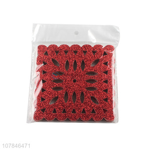 China Export Red Hollow Office Universal Coaster Insulate Placemat