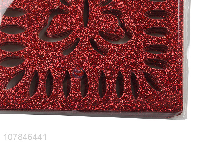 High quality red plastic coaster universal insulation pad