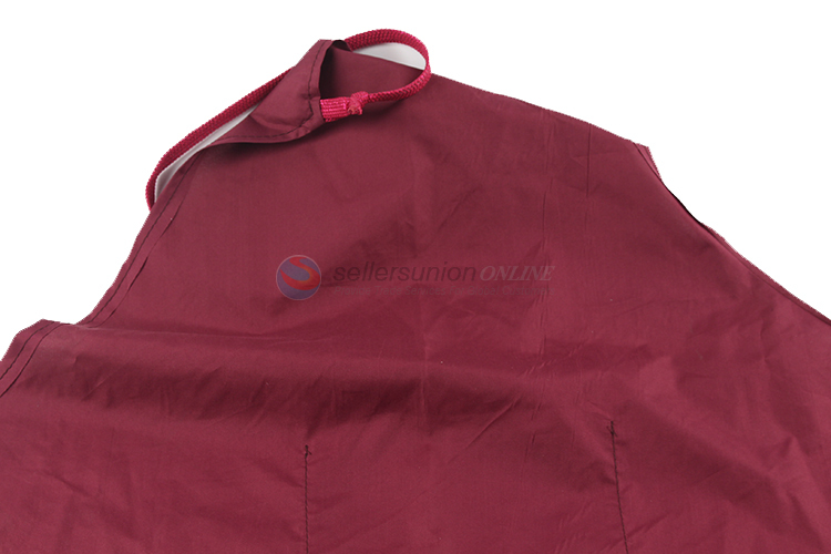 Hot sale red waterproof apron for restaurant kitchen