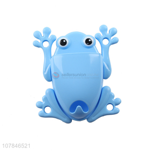 Yiwu wholesale blue cartoon frog children toothbrush holder