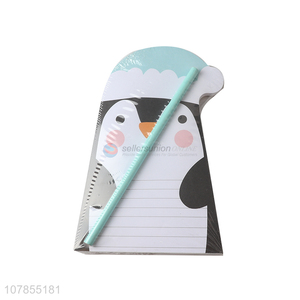 Cartoon Design Animal Shape Note Paper Post-It Note With Pen Set