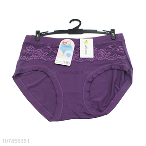 Factory supply purple lady cotton panties for underwear