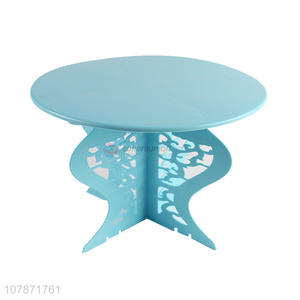 Wholesale fashionable detachable mini plastic tea table flower shelf for decor