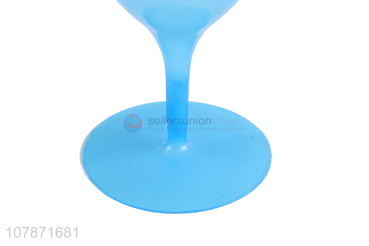 New product 6 pieces colorful plastic wine goblet champagne cup