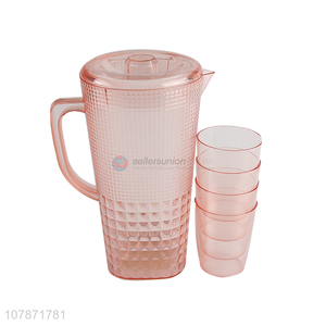 China wholesale 5 pieces plastic drinking cup and water jug set