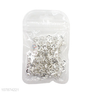Good wholesale price silver metal crown decoration nail art diamond
