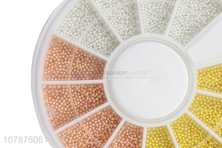 Wholesale multicolor three-dimensional mini pearl nail art jewelry