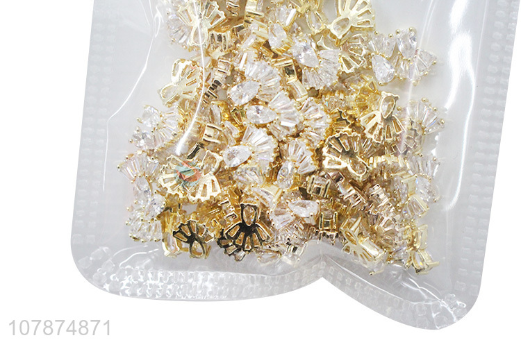 Hot selling golden three-dimensional DIY nail art stickers diamond