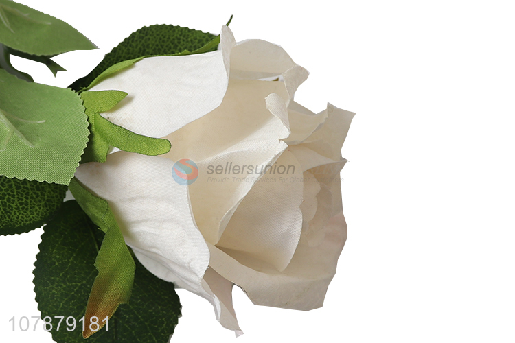 Good price white artificial rose flowers for home décor