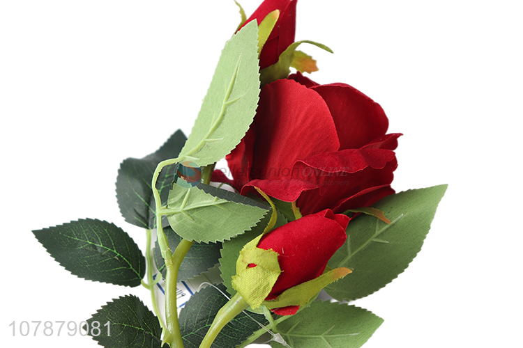 High quality red rose artificial flowers for decoration