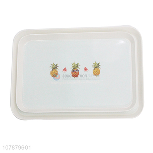 Good quality food grade resuable melamine serving tray breakfaset trays