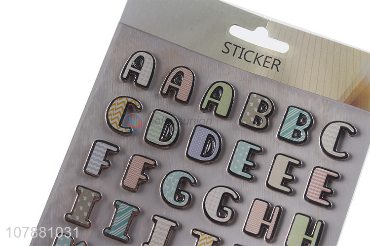 Hot selling multicolor uppercase English alphabet cartoon stickers