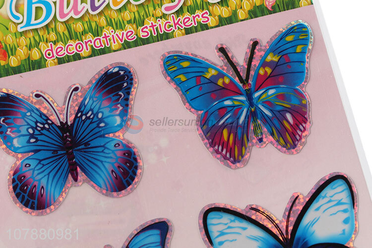 Good price multicolor butterfly sticker creative flat sticker wholesale
