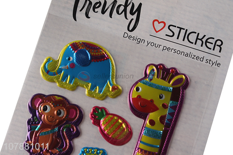 New fashion multicolor cartoon animal stickers children toy stickers