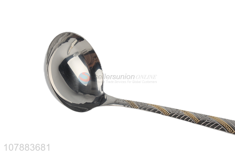 Cheap price stainless steel household soup ladle for tableware