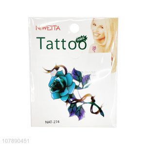 Fashion Colorful Flower Pattern Temporary Tattoo Sticker