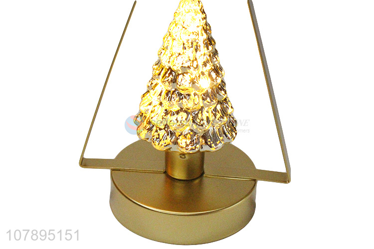 High quality decorative battery operated led Christmas night lamp metal crafts