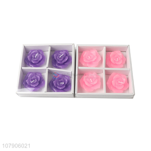 Good wholesale price craft flower candle for party decoration