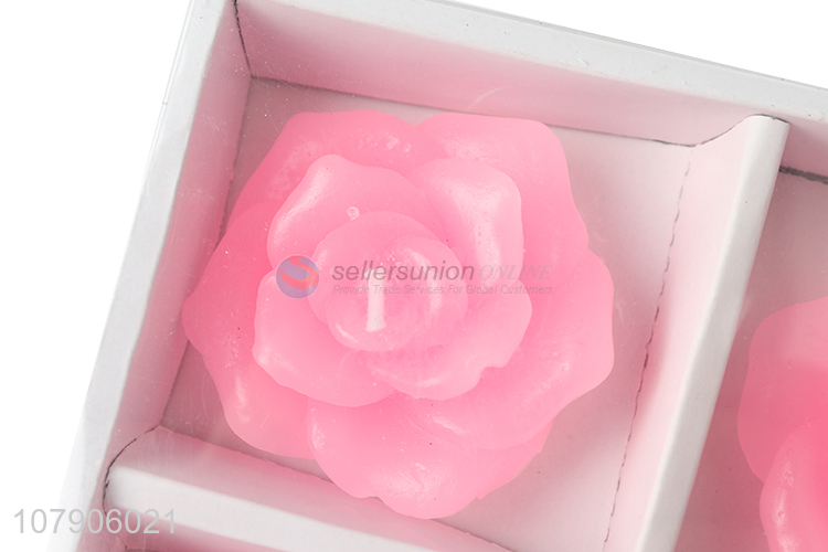 Good wholesale price craft flower candle for party decoration