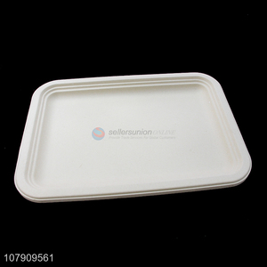 Yiwu Direct Sale White Disposable Square Dinner Plate for Restaurant