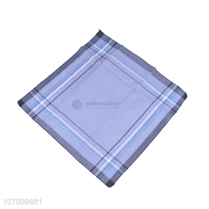 Wholesale purple plaid square scarf portable handkerchief for men