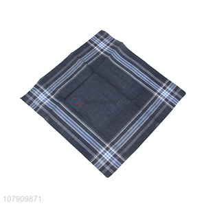 Factory wholesale blue simple portable handkerchief for men