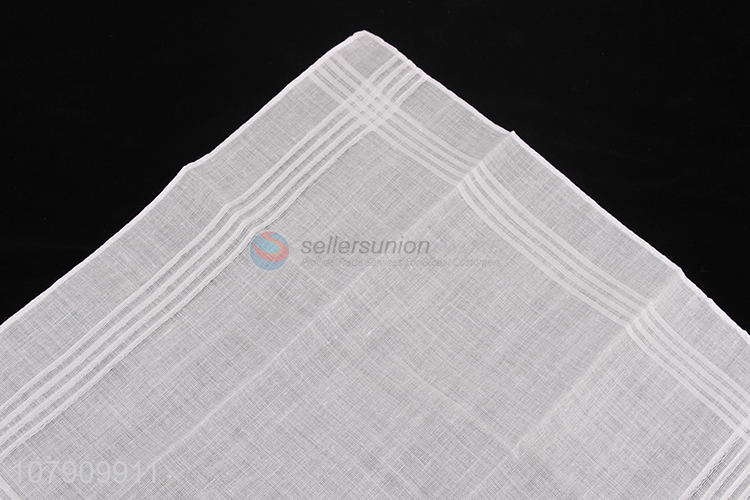 Yiwu wholesale white simple cotton handkerchief for men