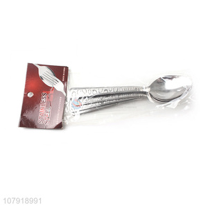 Factory wholesale silver stainless steel dinner spoon for eating
