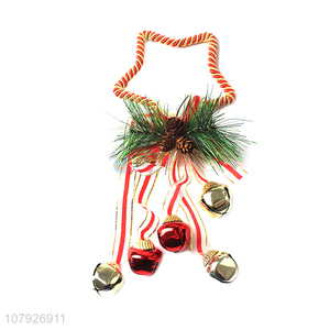 Wholesale hanging Christmas bells artificial pinecones for Christmas tree decoration