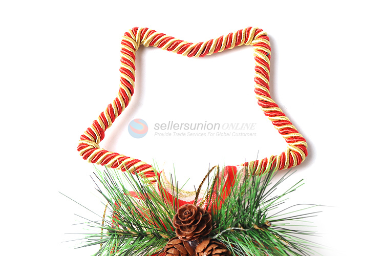 Wholesale hanging Christmas bells artificial pinecones for Christmas tree decoration
