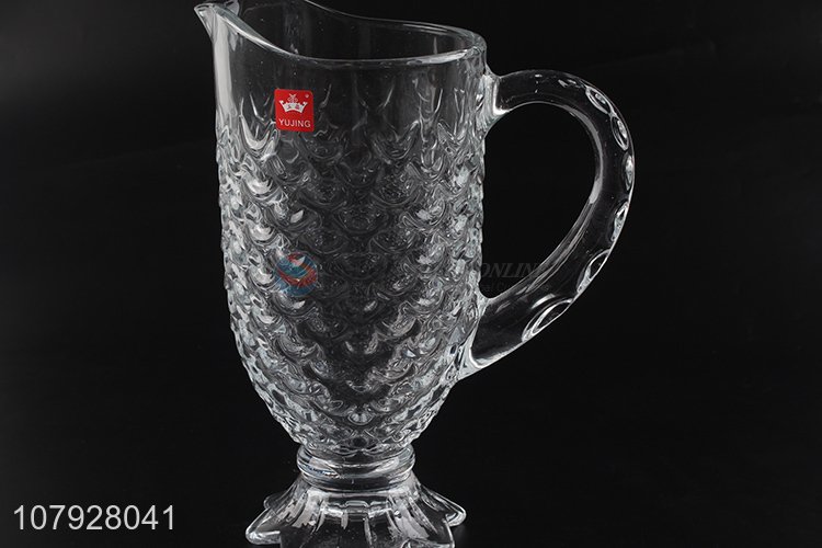 Good quality high-end European style glass water pitcher and drinking cup set