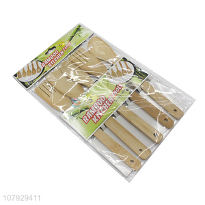 Factory price bamboo eco-friendly rice spoon universal kitchen set