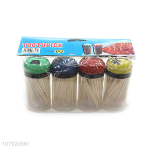Good wholesale price bamboo toothpick with bottle disposable flossing tool