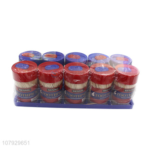 Low price wholesale wooden double head disposable toothpicks for universal