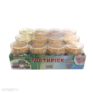 Yiwu export universal disposable double-headed toothpicks with bottle