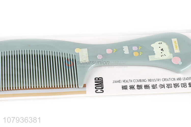 New arrival green plastic dense tooth comb universal massage comb