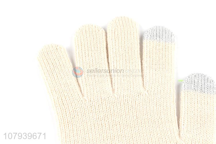 Custom Ladies Knitted Warm Gloves Popular Winter Touch-Screen Gloves