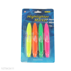 Hot products 4pieces durable highlighter marker with top quality
