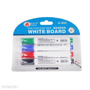 China wholesale 4pieces non-toxic white board marker for office and school
