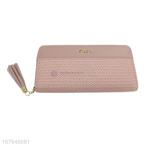 New products fashion handbags women long wallet with tassel